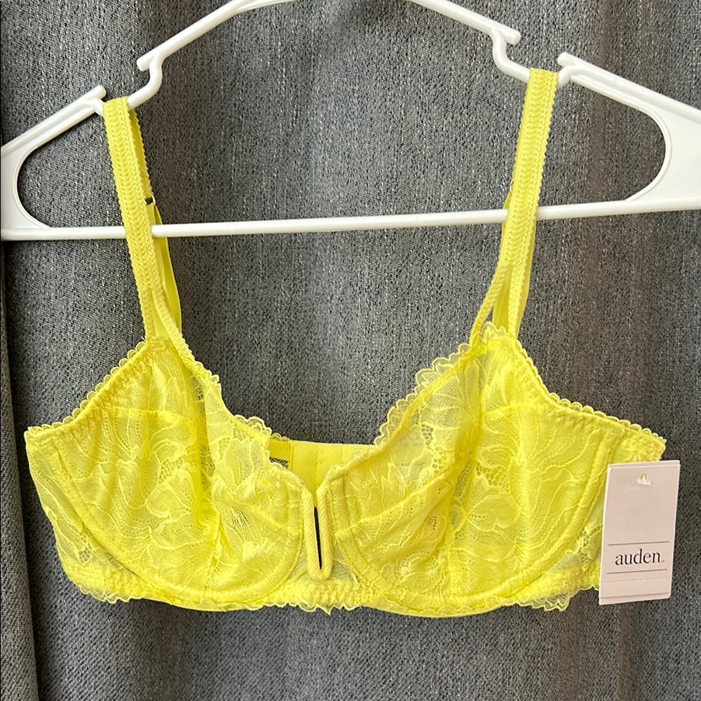 Auden Yellow Lace Bra